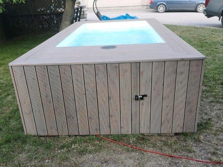 Piscină Container cu Placare din Lemn - imagine 4