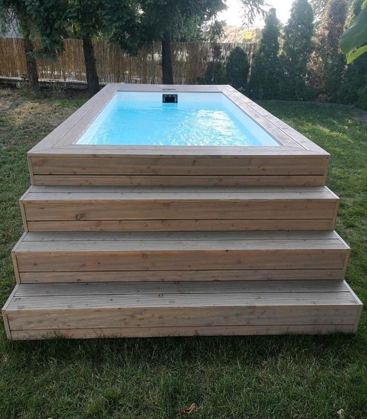 Piscină Container cu Placare din Lemn