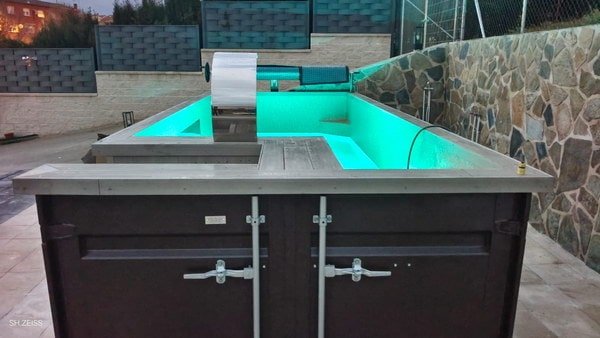 Container de 20 de picioare transformat în piscină - imagine 8