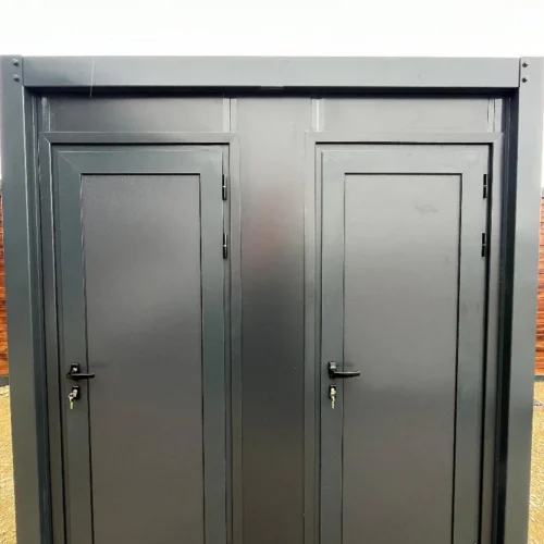 Container sanitar WC + Lavoar + Duș conectabil – Gri