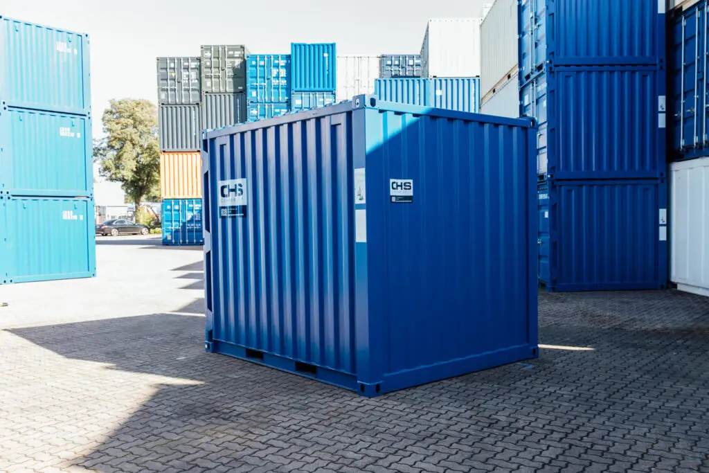 CONTAINER ALBASTRU DE 10 PICIOARE NOU