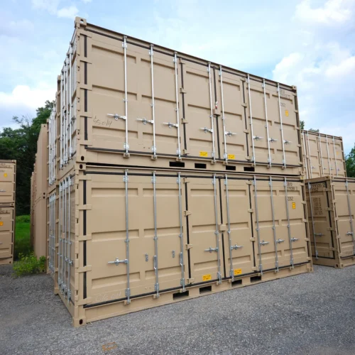 CONTAINER NOU ISO DE MARFĂ USCATĂ DE 20 PICIOARE – DESCHIDERE LATERALĂ COMPLETĂ ȘI UȘI DUBLE LA UN CAPĂT