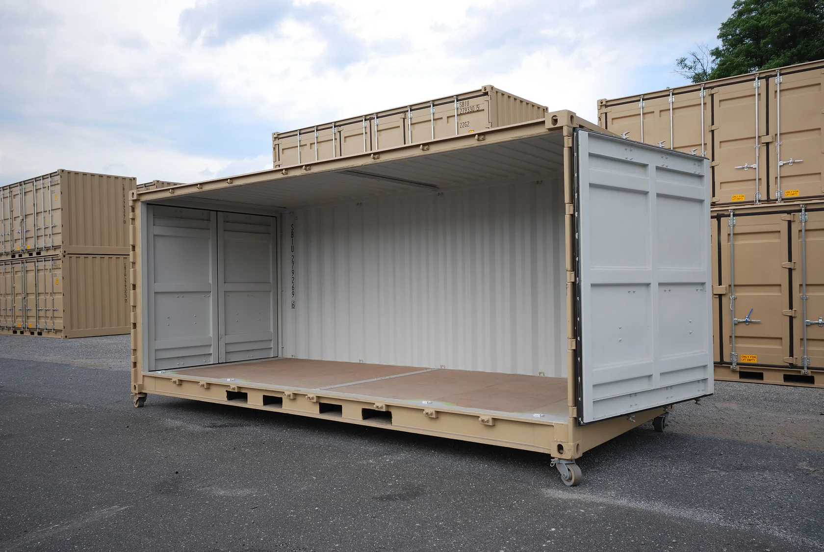 CONTAINER NOU ISO DE MARFĂ USCATĂ DE 20 PICIOARE – DESCHIDERE LATERALĂ COMPLETĂ ȘI UȘI DUBLE LA UN CAPĂT - imagine 2