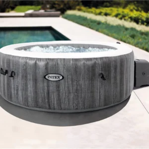 Intex PureSpa Deluxe Lemn Gri – 63″ x 21″