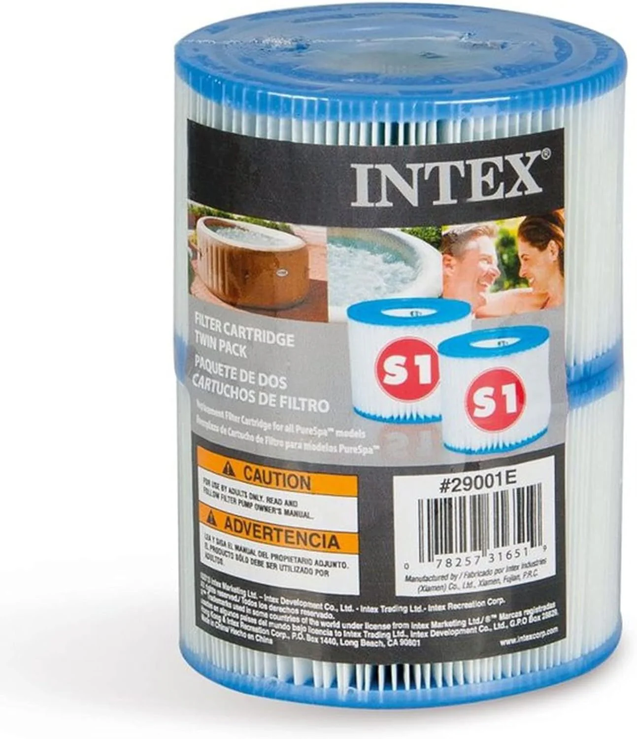 Intex PureSpa Deluxe Lemn Gri – 63″ x 21″ - imagine 4